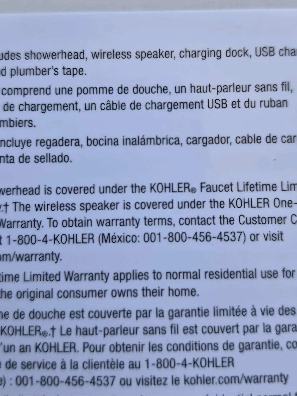 Kohler brand new